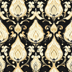 Batik textile printing event indonesian seamless pattern design showcase in vibrant colors and intricate motifs