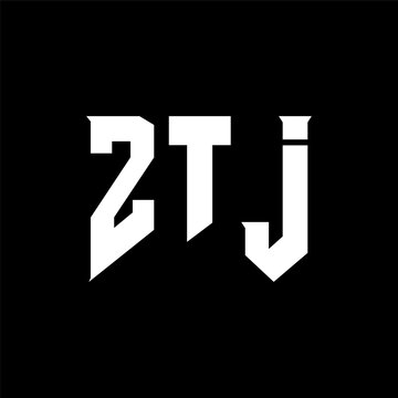 ZTJ letter logo design for technology company. ZTJ logo design black and white color combination. ZTJ logo, ZTJ vector, ZTJ design, ZTJ icon, ZTJ alphabet. ZTJ typography logo design.