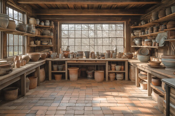 Explore Clay Crafting in a Pottery Studio Located in a Barn