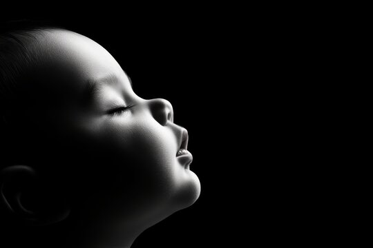 Child peacefully sleeping with slight mouth opening, highlighting breathing challenges from enlarged adenoids