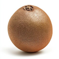 close up of a whole kiwi fruit on a white background