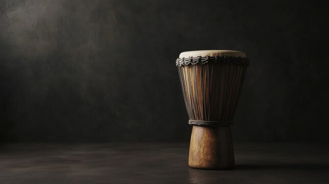 Deeply carved wood and intricate craftsmanship embody the spirit and history of African culture. This traditional drum stands proudly, honoring the voices of the past during Black History Month