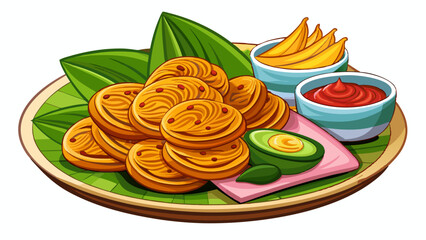 Achu Murukku snack served in a white plate.