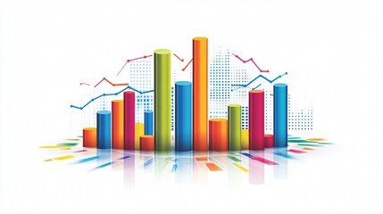 Fototapeta premium Business Success Statistics Chart for Financial Startup Growth