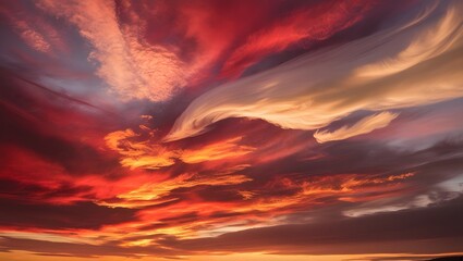 Fototapeta premium sunset in the clouds