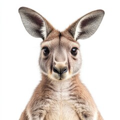 Obraz premium close up of a kangaroo against a white background