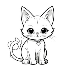 Obraz premium cat designed for a childrens coloring page