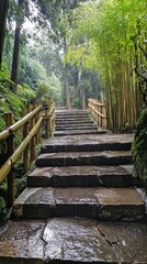 Obraz premium Japanese bamboo forest