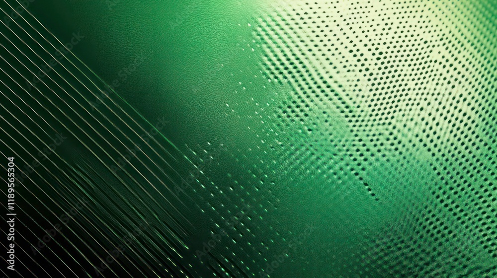 Aufkleber Abstract green textured background with lines and dots.