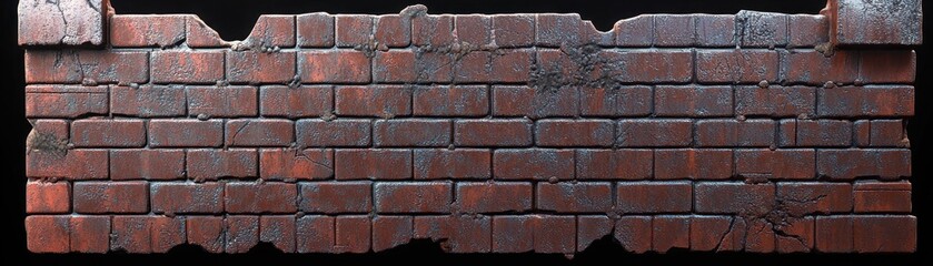Obraz premium Aged Brick Wall with Weathered Texture for Architectural Visualization