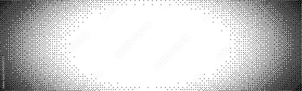 Leinwandbilder pixelated bitmap gradient. grunge halftone pixelated background. faded noise texture frame