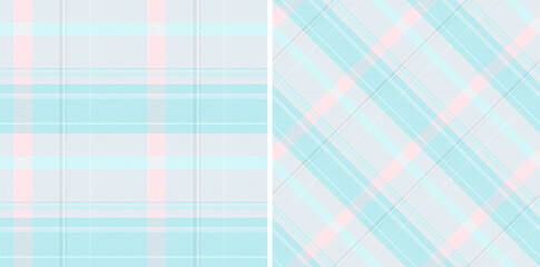 Vector seamless check of fabric textile pattern with a plaid texture background tartan. Set in cream colors. Wide grid patterns in modern fashion.