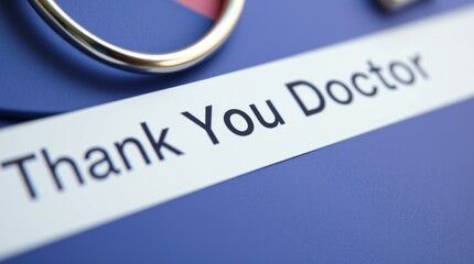 Fototapeta premium A message of appreciation for doctors is displayed, highlighting Women Physicians Day and honoring the contributions of women in the medical field