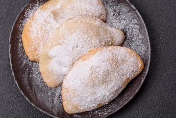 Sweet dumplings with fruits and berries