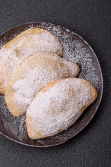 Sweet dumplings with fruits and berries