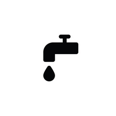 Water tap icon flat vector design