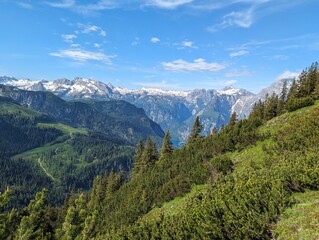 View from the top of the Jenner mountain in Berchtesgaden, Bavaria (Germany)