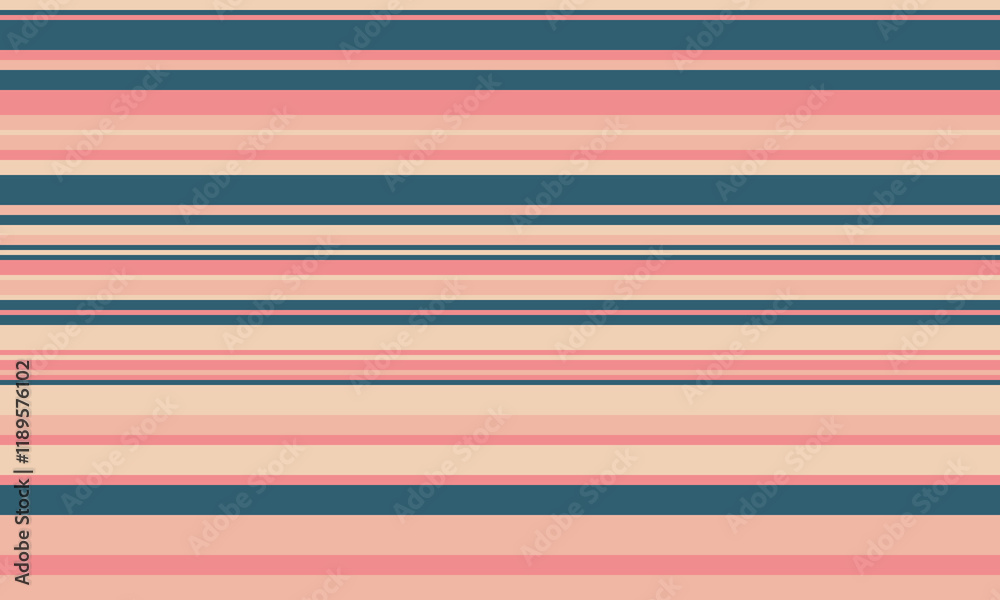 Aufkleber geometric stripes seamless vector pattern with horizontal lines in varied colours, creating an abstr