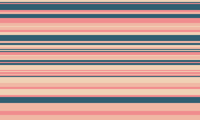 Geometric stripes seamless vector pattern with horizontal lines in varied colours, creating an abstract background. Ideal for textile design, wallpaper, or graphic prints.