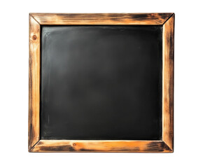 Antique Wooden Framed Blackboard - Empty Rustic Display , isolated on white background PNG