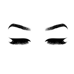 beauty clip art - lashes/lips
