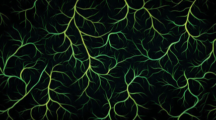Abstract green leaf veins pattern. Leafglow. Illustration