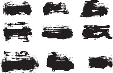 Set of grunge textures, brushes, spots, blots in black color 1.eps