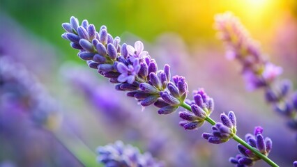 Fototapeta premium Stunning Nature Macro LavenderPhotography: Extreme Close-Up of Intricate Details, Textures, and Tiny Wonders in Sharp Focus 