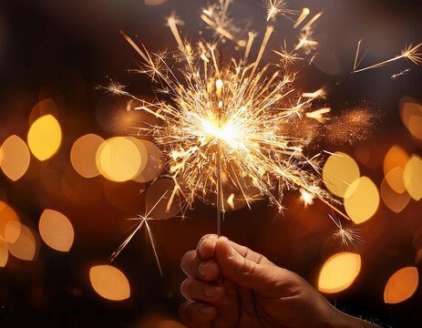 festive sparkler lighting up holiday celebration