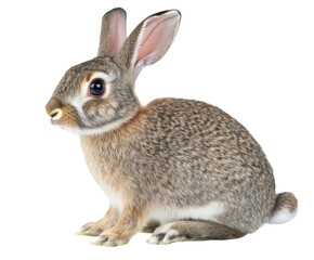 Obraz premium Adorable Baby Rabbit: A Close-Up Portrait of a Fluffy Furry Creature , isolated on white background PNG