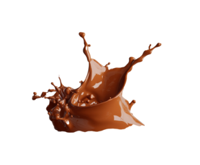 A Stunning Chocolate Splash, a Visual Delight , isolated on white background PNG