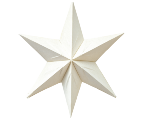 Elegant Paper Star Ornament: A Simple Yet Stunning Handmade Decoration , isolated on white background PNG