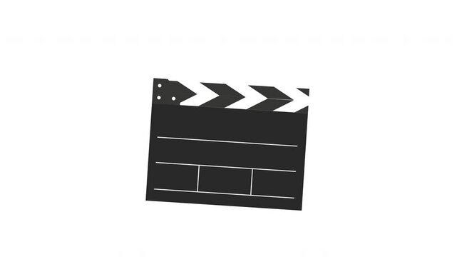 Vector animation professional film production clapperboard. Concept: Video, film, film production.