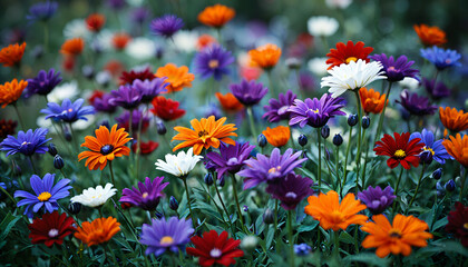 Obraz premium Harmonie florale dans le jardin