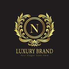 Luxury Ornate Letter Logo with Floral Frame
