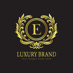 Luxury Ornate Letter Logo with Floral Frame
