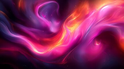 Abstract swirling nebula cosmic art vibrant colors