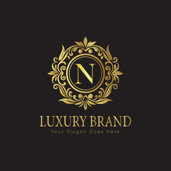 Luxury Ornate Letter Logo with Floral Frame
