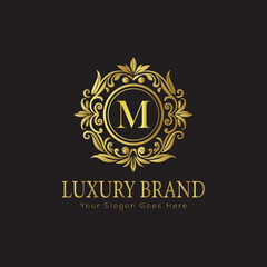 Luxury Ornate Letter Logo with Floral Frame
