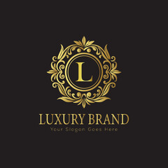Luxury Ornate Letter Logo with Floral Frame
