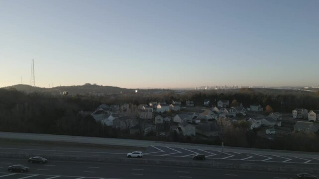Tennessee neighborhood at sunrise