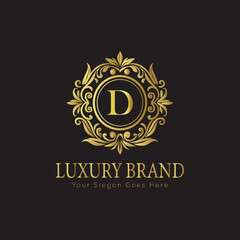 Luxury Ornate Letter Logo with Floral Frame
