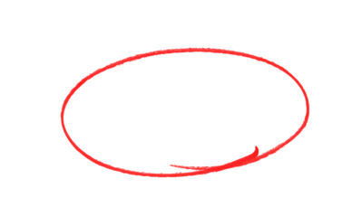 Highlight hand drawing different circles isolated on the background, Handwritten red circle. For marking text, numbers, marker pen, pencil, logo, hand-drawn doodle grunge circle highlights