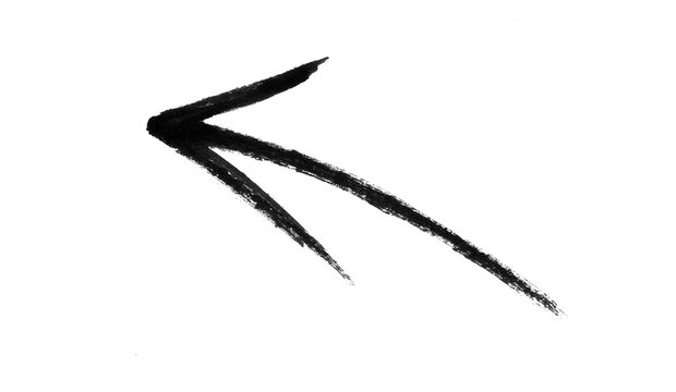 hand-drawn arrow marker isolated PNG transparent—hand-drawn brush stroke arrows on transparent background.