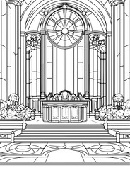 Bier, sakral, Mandala, coloring page, Malbuch für Erwachsene, Malbuch Männer, Bier, Kloster, Brauerei 