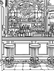 Bier, sakral, Mandala, coloring page, Malbuch für Erwachsene, Malbuch Männer, Bier, Kloster, Brauerei 