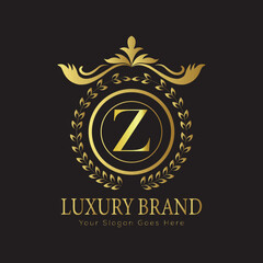 Luxury Ornate Letter Logo with Floral Frame

