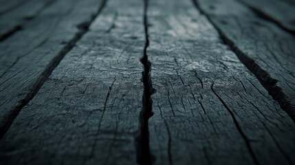 Dark, weathered wooden planks with visible cracks and texture.