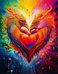 Two hearts coming together as one