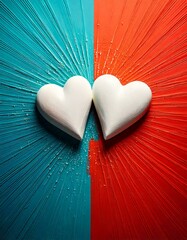 Two hearts coming together as one